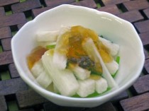 長芋と三つ葉の三杯酢ジュレ