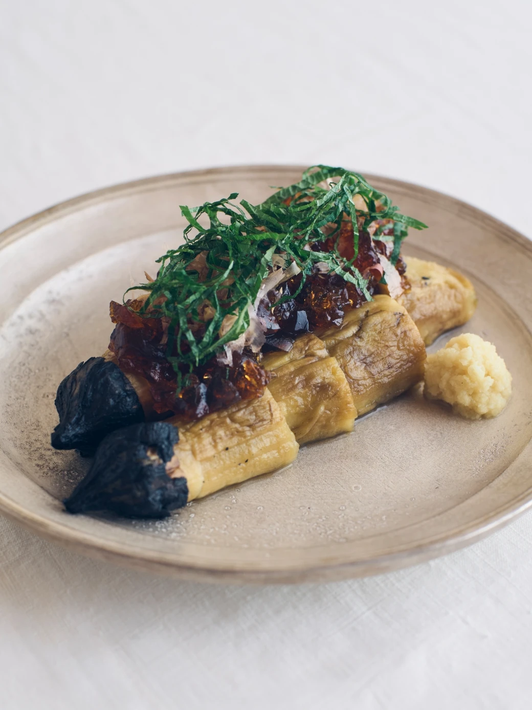 焼きなすの土佐酢ジュレ